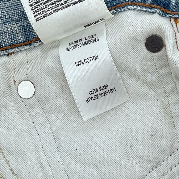 AGOLDE Parker Cut Off Shorts Women’s Size 25 Bitter Distressed Raw Hem - Picture 4 of 5